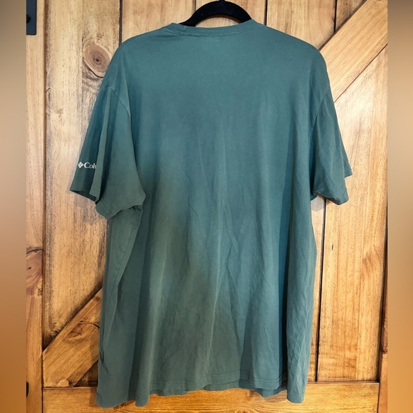 Columbia Men’s T-shirt XL Green Short Sleeve Graphic Sportswear - Picture 2 of 4